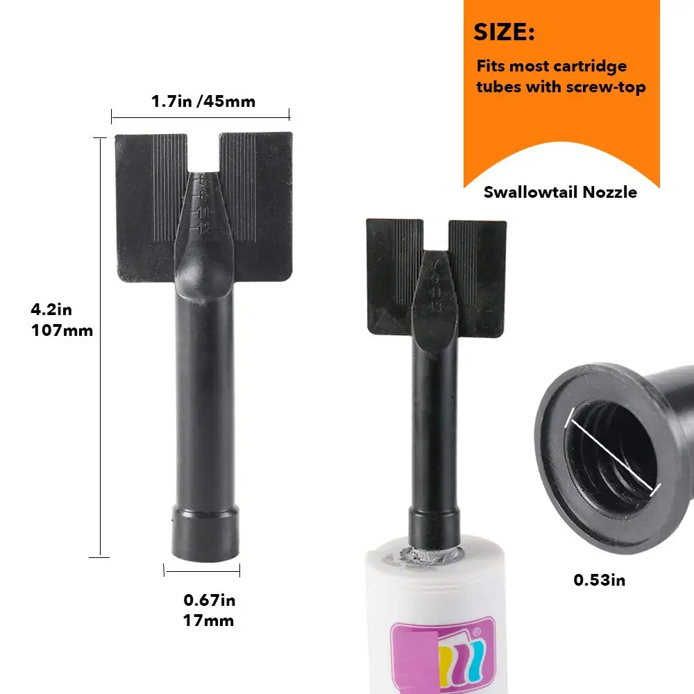 4-Pack Caulking Extension Nozzles – Precision Tip Extenders For Tight Spots & Controlled Dispensing