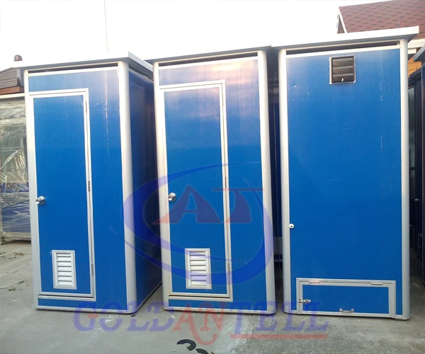 Customize logo and Color Outdoor GAT Steel Frame Structure Portable Mobile Toilet Public WC Booth