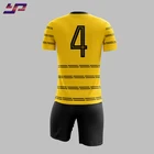 Xxl Yellow Soccer Jerseys Design European Club Boys XXL Black Yellow Soccer Jersey Outlet/Soccer Wear Jersey