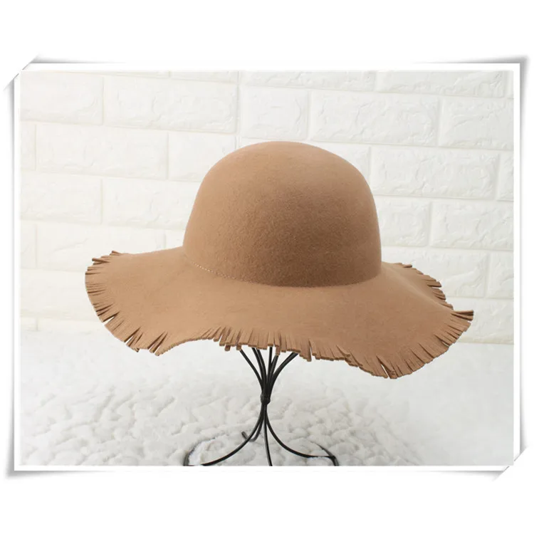 Wide Brim Round Top Floppy Felt Hats 