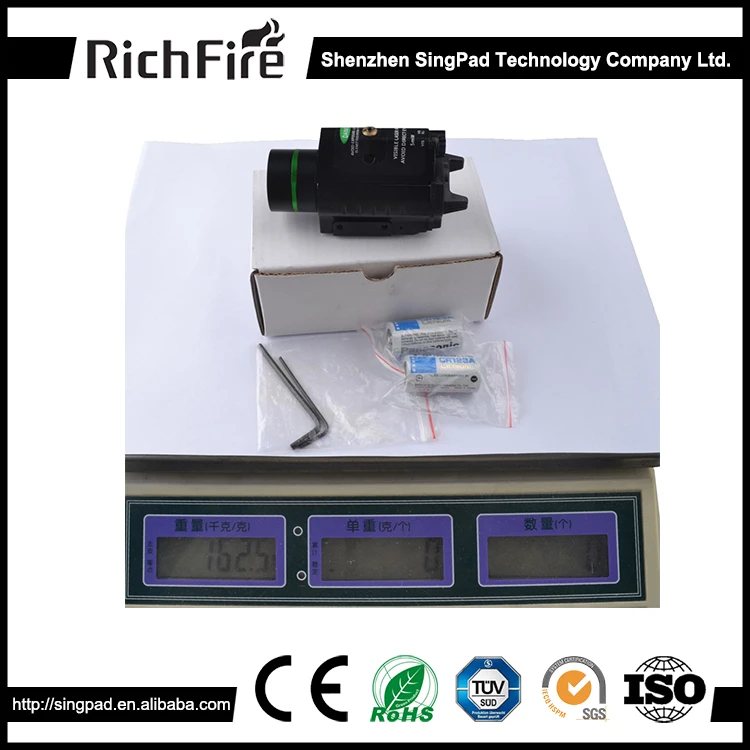 Светодиодный фонарик RichFire тактический Красный Зеленый Лазерный