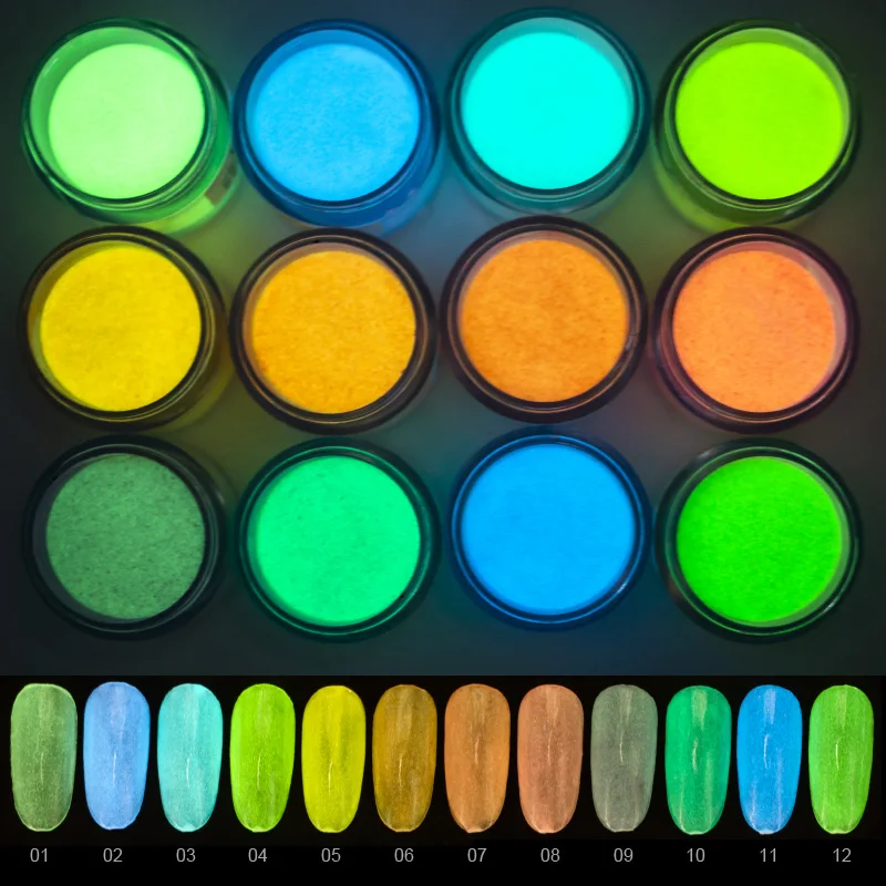 3 in 1 Glow in Dark Acrylic Powder Luminous Nail Dipping Powder