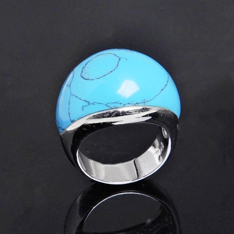 Ob 珠宝 古董黄铜戒指半宝石绿松石石戒指珠宝为男性或女性 Buy 半宝石戒指 指环 绿松石首饰product On Alibaba Com