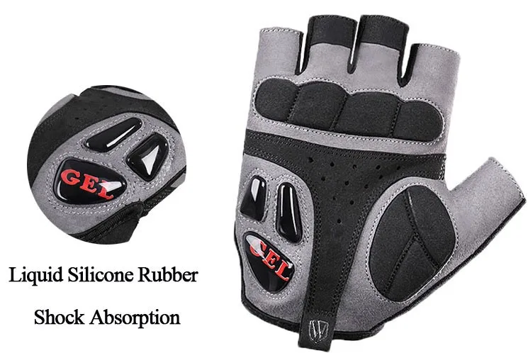 Высококачественные амортизирующие велосипедные перчатки из жидкого силикона + накладка на пол пальца SBR