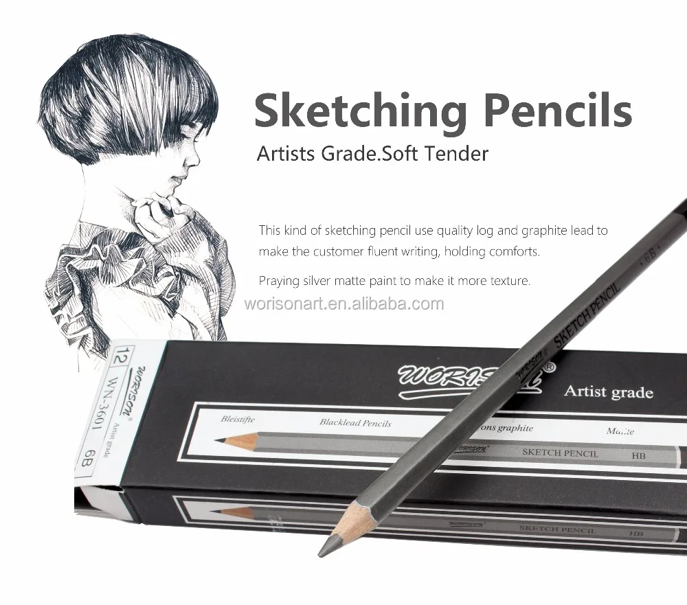 12pcs Professional sketch drawing art pencil set (sizes 8B to 2H) – Karachi  Stationers