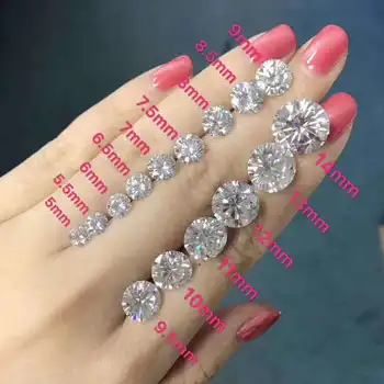 Round Brilliant Cut Lab Created VVS1 Loose Moissanite Diamond For Wedding Rings