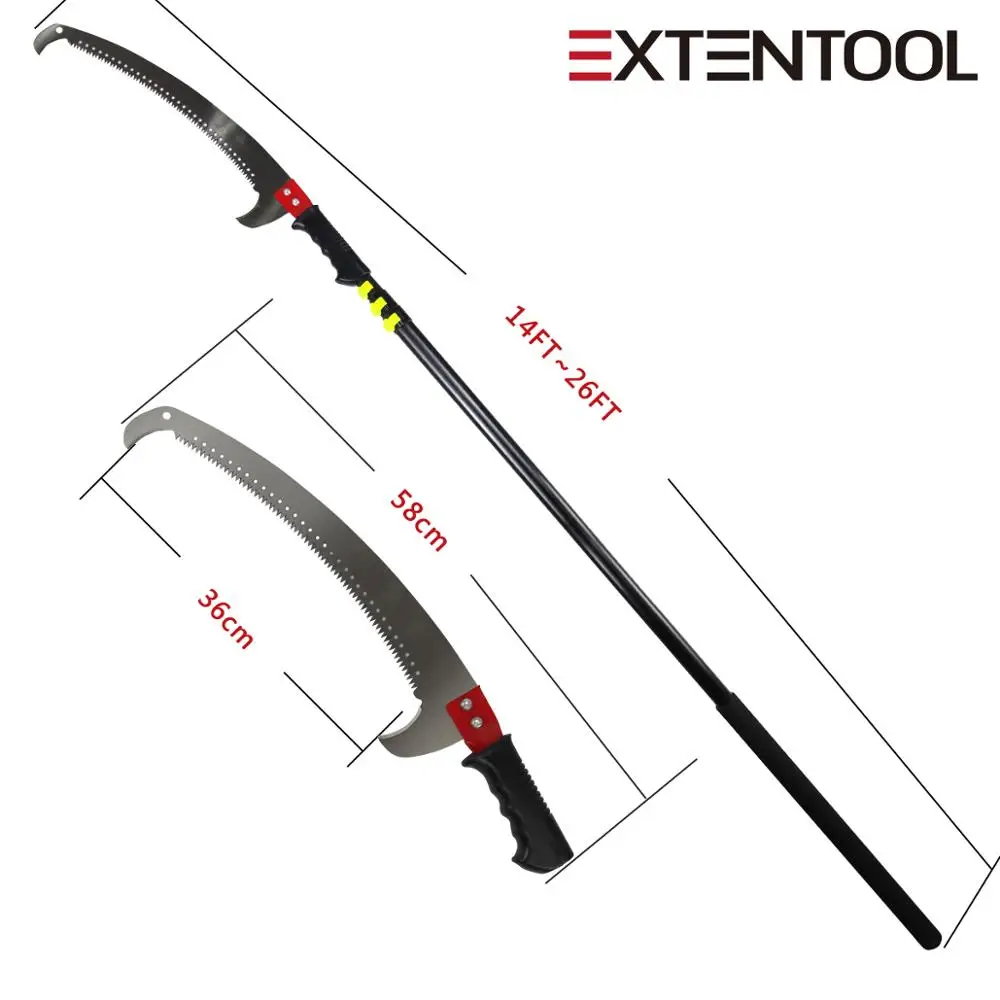 
Удлинительный инструмент для обрезки, пила, телескопическая опора с длинной ручкой, регулируемая для резки ветвей 