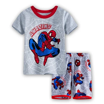 Wholesale children's summer pajamas cotton pajamas set kids sleepwear