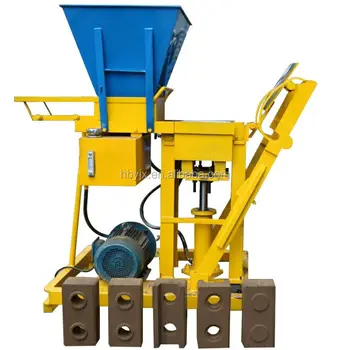 low investment high profit business adobe tiger concrete block machine at6 HBY2-15 salt lick block making machine from lebanon
