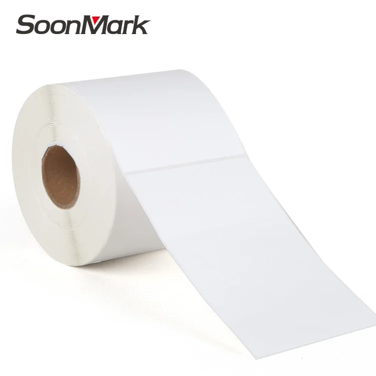 4X6 Thermal Label Roll Printing Blank Shipping Label Sticker Banana Label Sticker for Supermarket Thermal Printer