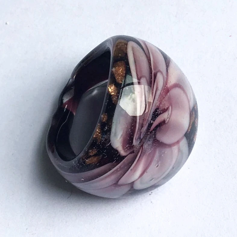 Mixed Designs Decorative Colorful Murano Glass Ring Bohemian Jewelry Beautiful Gift