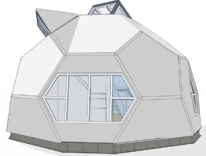 Modern Modular Mobile Light Steel Prefabricated Dome House Prefab Football House with CE Lightweight Steel Building Kit