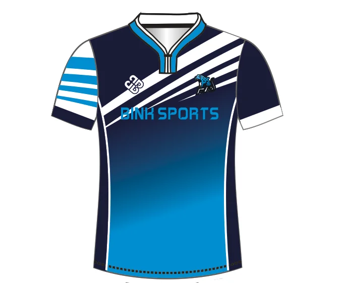 Bink Design Sublimation Customized logo Polo Shirt Cricket Shirt