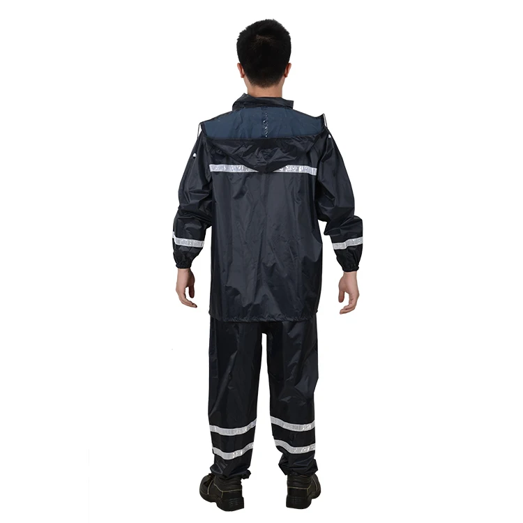 RR014 Rubberized Polyester PVC Waterproof Safety Rain Suit Rainwear Coat High Quality Competitive Price
