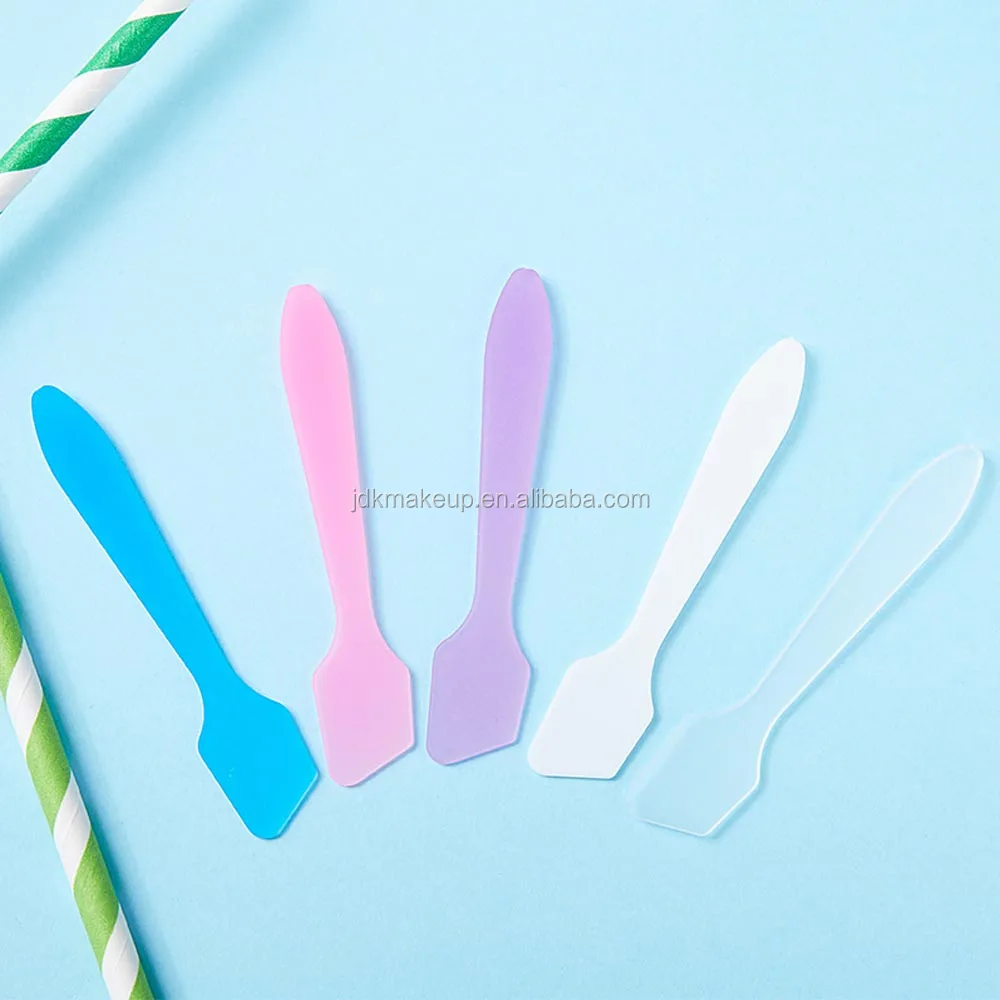 Private Label Cosmetic Spatula Plastic Handle Facial Stir Sticks Makeup Tools