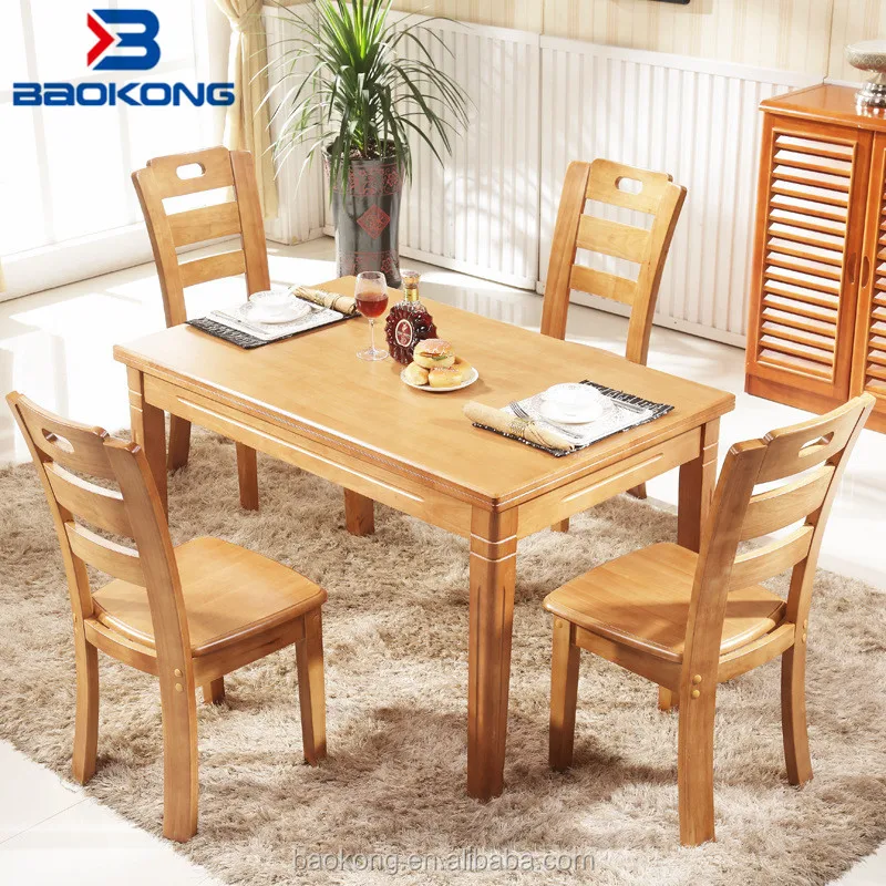 Solid Wood Square Dining Table Set