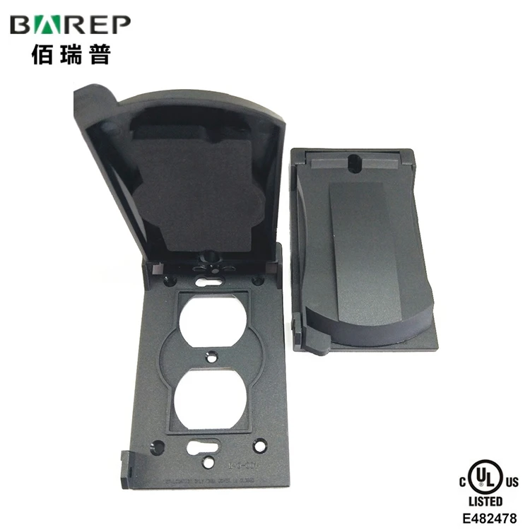 Single Gang Weatherproof Duplex Wall Socket Cover Wall Plate Outlet
