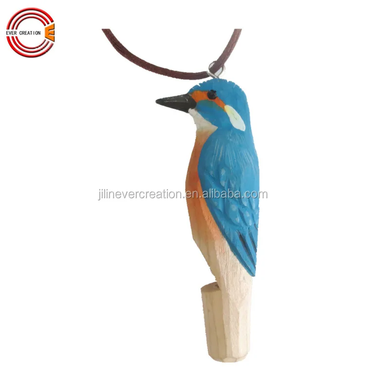 Wooden Bird Whistle Toy Hand Carved Animal Sound Whistle Kids Educational Whistle Keychain Party Favor Wholesale