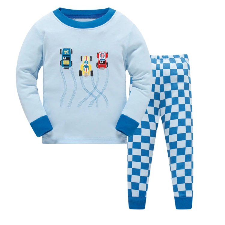CAR09 модная одежда с длинными рукавами для детей, пижамные комплекты для мальчиков Детский пижамный комплект из хлопка; Одежда для детей, От 3 до 8 лет