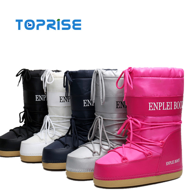 
Легкие теплые зимние водонепроницаемые сапоги до середины икры для детей женщин мужчин 