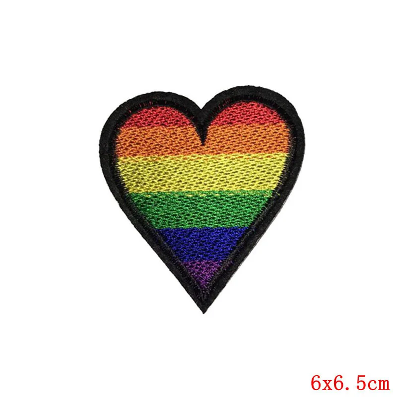 High Quality 3D Custom Embroidered LGBT Rainbow Patches Iron-On Applique for Pride Clothing
