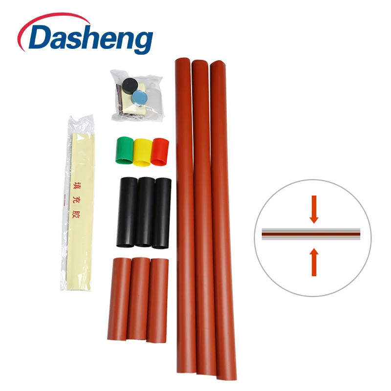 Heat Shrink Termination Kit Heat Shrinkable Cables Accessories Outdoor 3cores Cable Joint 11KV