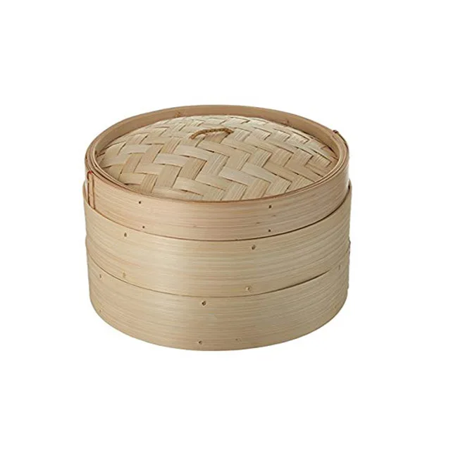 Multipurpose Eco-friendly Bamboo Portable Commercial Dumpling Steamer Factory Direct Supply