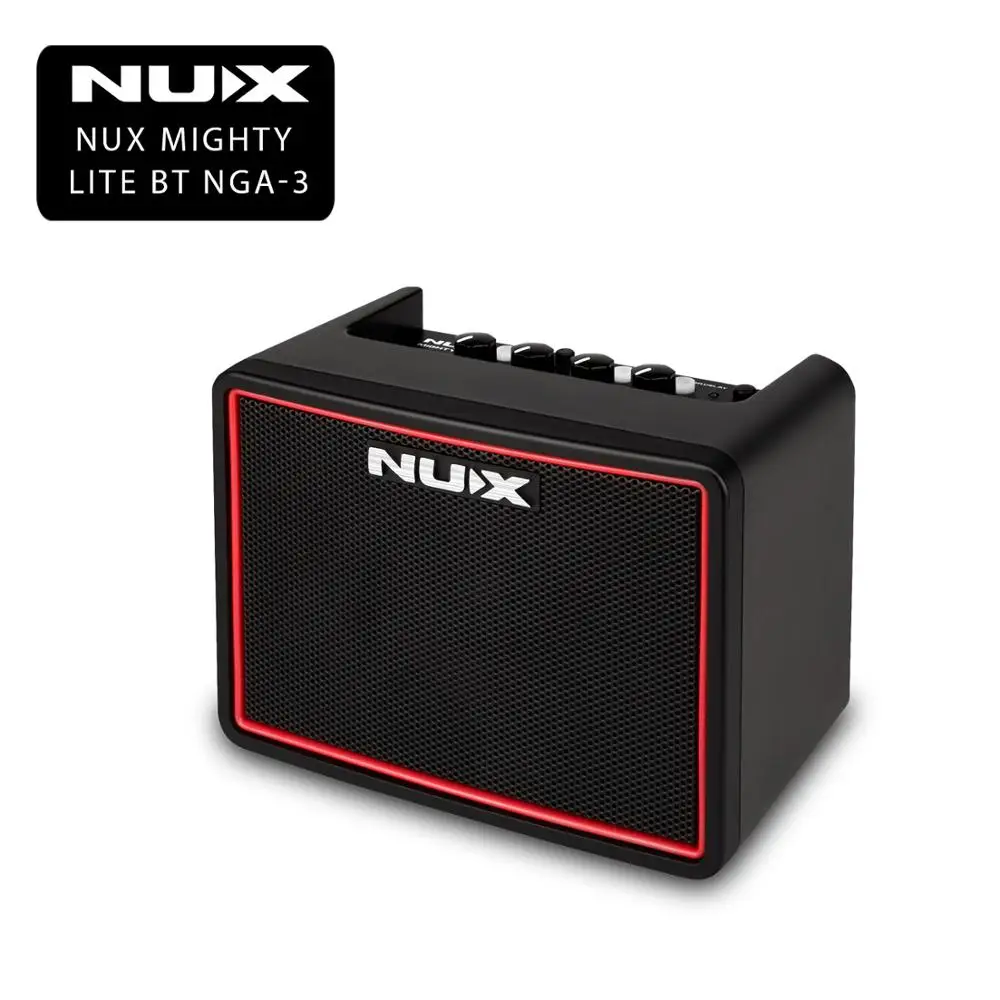 XuBa N-U-X Mighty Lite BT Mini Amplificador de Guitarra de Escritorio Altavoz Portátil Multifunción Guitarra AMP con Tambor M-A-Chine UK Plug