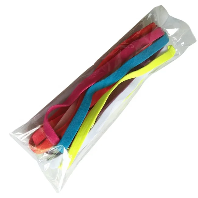 Оптовая продажа, ярких цветов, Нескользящие аксессуары для волос для бега и футбола, резинки для волос для йоги, эластичная простая повязка на голову