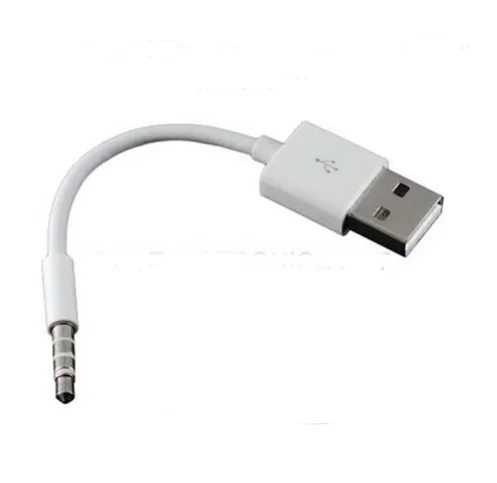 3.5mm Jack to USB Power Charger Sync Data Transfer Cable for iPod Shuffle 3/4/5 