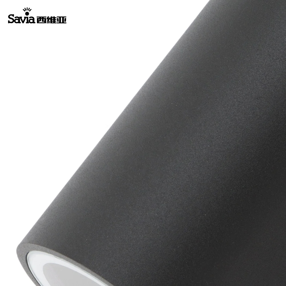 Алюминиевая уличная настенная лампа Savia вверх и вниз, современный светодиодный светильник 2 x GU10 для поверхностного монтажа, садовый водонепроницаемый светильник IP44, светильник для двора