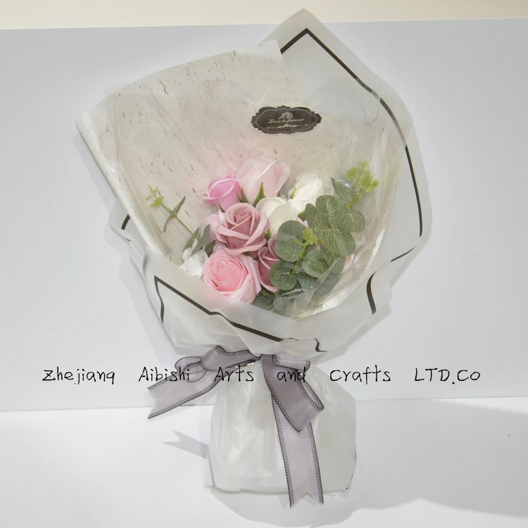 Valentineの日ギフト石鹸の花バラ花束手作り花びらリアルタッチの花 Buy 人工花ブーケ 高品質造花ブーケ 石鹸の花花束 Product On Alibaba Com