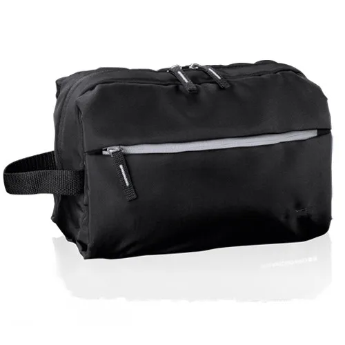 NYLON BEAUTY POUCH BAG - BLACK