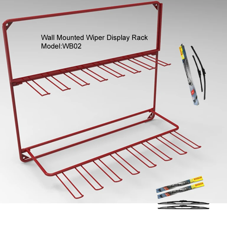 Wall Mounted Windshield Wiper Blade Display Folding Stand