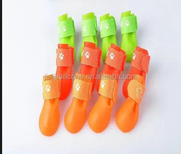 Pet products Собака обувь Для Дождя Дней Конфеты цвет Тедди Antislip Водонепроницаемый собака Резиновая Дождь