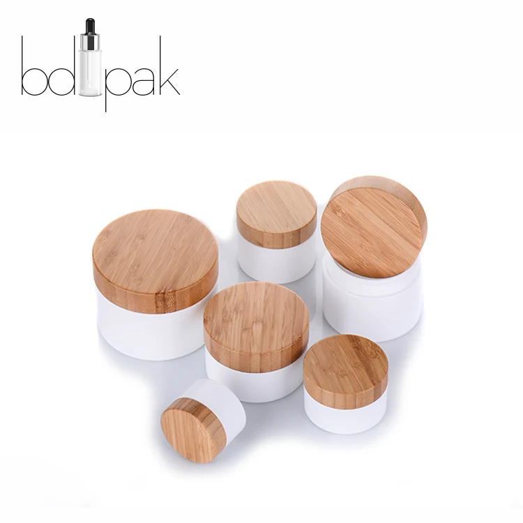 BDPAK  bamboo cosmetic packaging face cream jar 200ml 500ml for eye cream