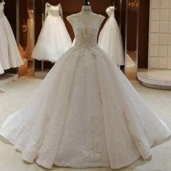 Chinese Import Luxury Ball Gown Beaded Lace Wedding Dress - Buy Wedding ...