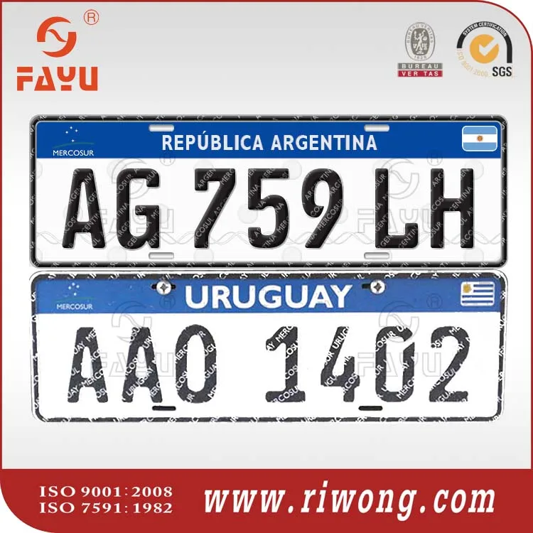 Brazil 🇧🇷 Brazilian ￼BRASIL License Plate. MERCOSUL Tag. Excellent  Condition