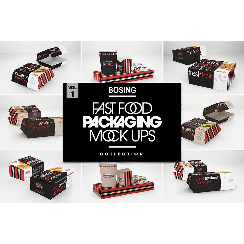 Food Packaging Hamburger Packing Paper Box Burger Box