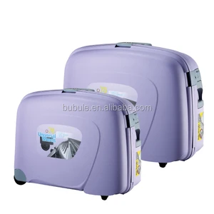 PP 4 Wheel Hard Cabin Custom Travel Suitcase China Cheap Carry on 27" 31" Size Men Unisex Strap Two Size Nature Color Gx27/31