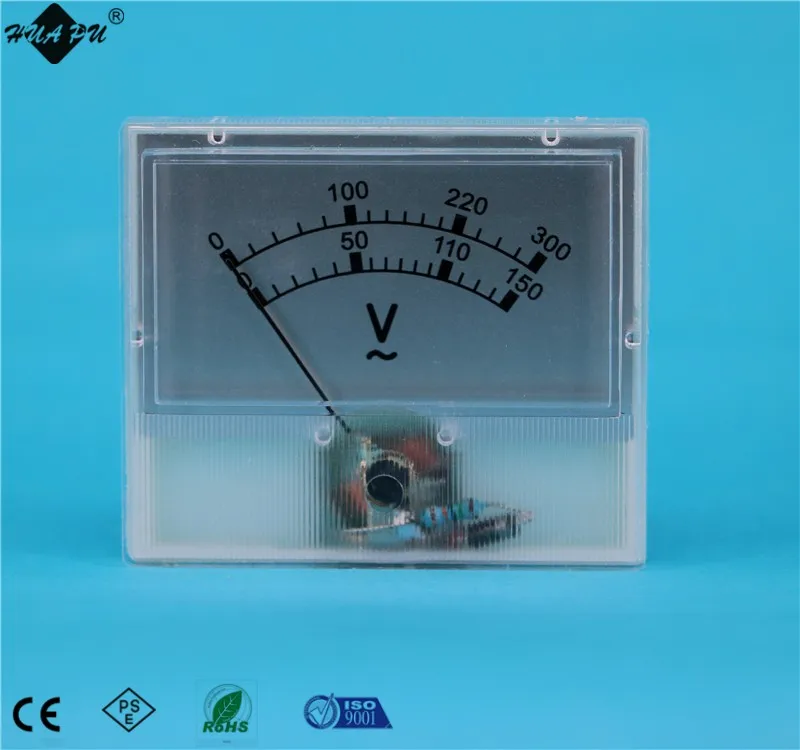 Перемещение тип катушки panel meter Аналоговый дисплей Легкая установка вольтметр ПЕРЕМЕННОГО ТОКА 0-300 В