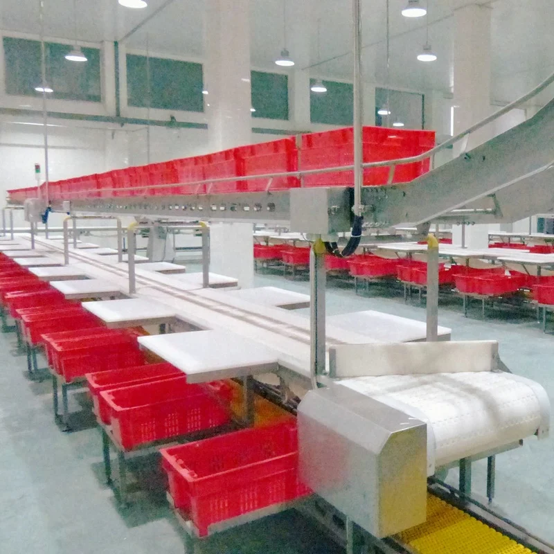 CE standard meat factory automatic meat and beef cutting and processing belt conveyor line