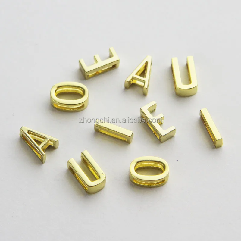 Alphabet Letter Charms Gold Alphabet Charms 10mm Gold Plated Charms G9575