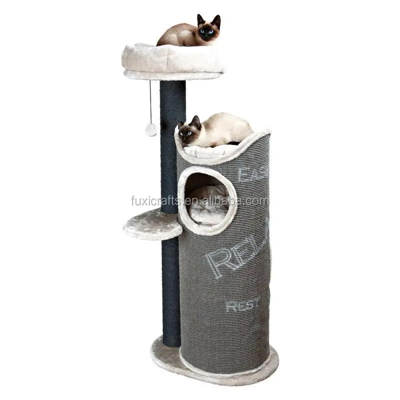 cat tree with large bed