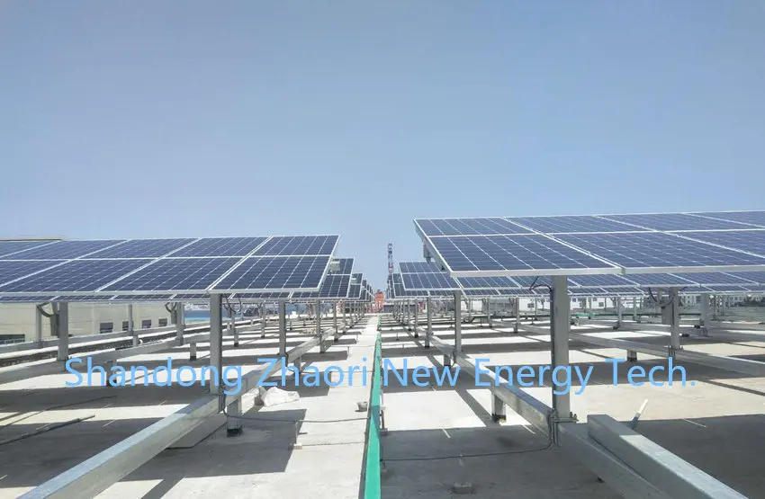 
 Горизонтальная одноосевая система слежения за солнечной батареей (Однорядный тип)  