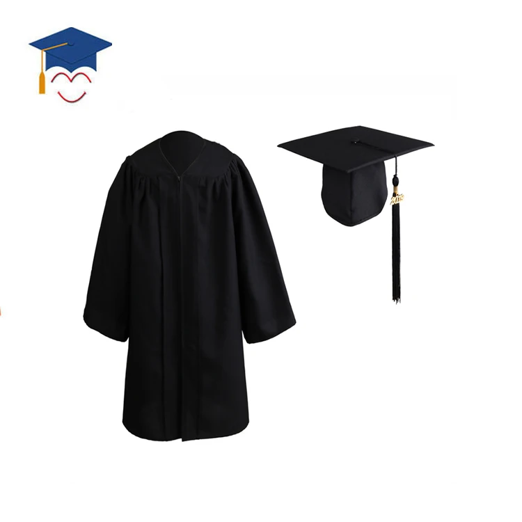 PHOEBEE Matte Graduation Gown Cap Tassel Set 2022 for Children