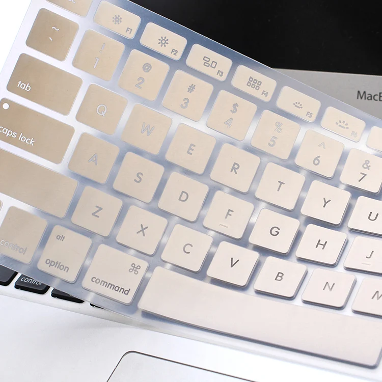 Китайская фабрика изготовленная на заказ светящаяся в темноте накладка клавиатуру подсветка Силиконовая для macbook 13 15 17 чехол