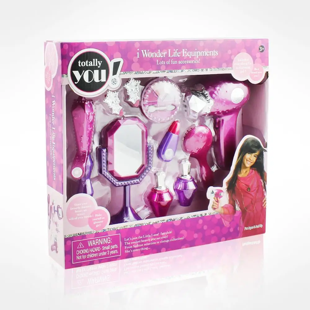 
Игрушки для косметологических салонов, пластиковый фен для волос, игровой набор, игрушка для макияжа, ролевая игра для модных девушек 