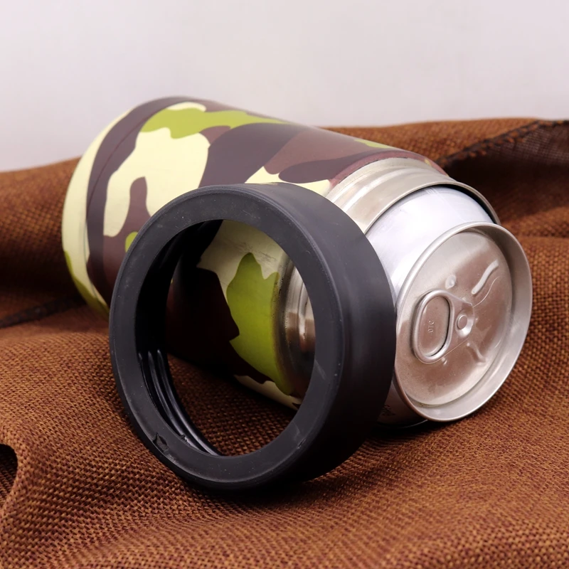 
2020 банка пива и держатель 12 унций Двойная Стенка нержавеющая сталь Изолированная нержавеющая сталь банка охладитель с крышкой 