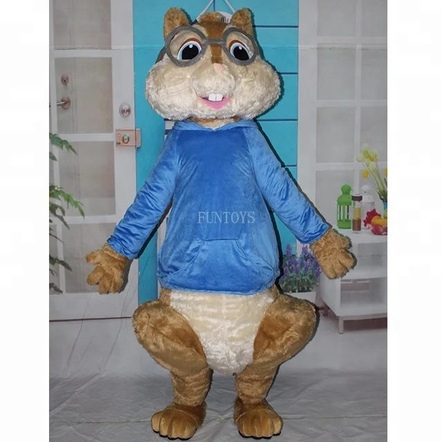 funtoys cartoon alvin chipmunks mascot costume